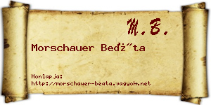 Morschauer Beáta névjegykártya
